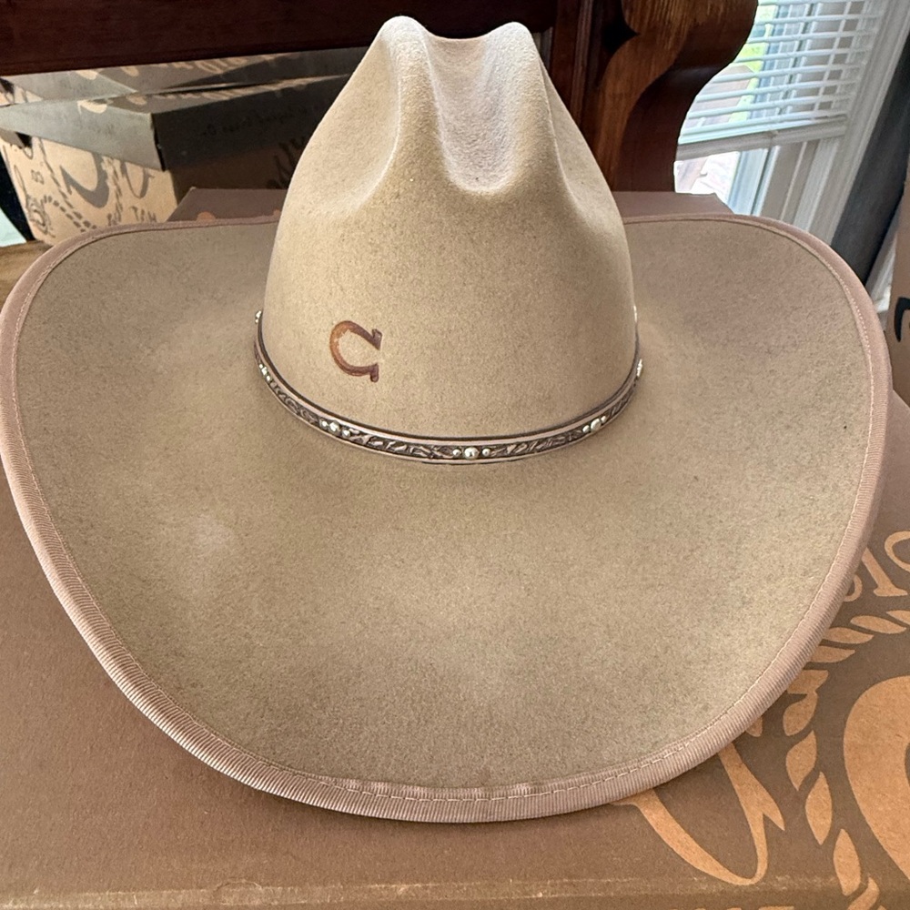 Charlie 1 Horse Rising Star 4X Mink Western Cowboy - Tooled Leather